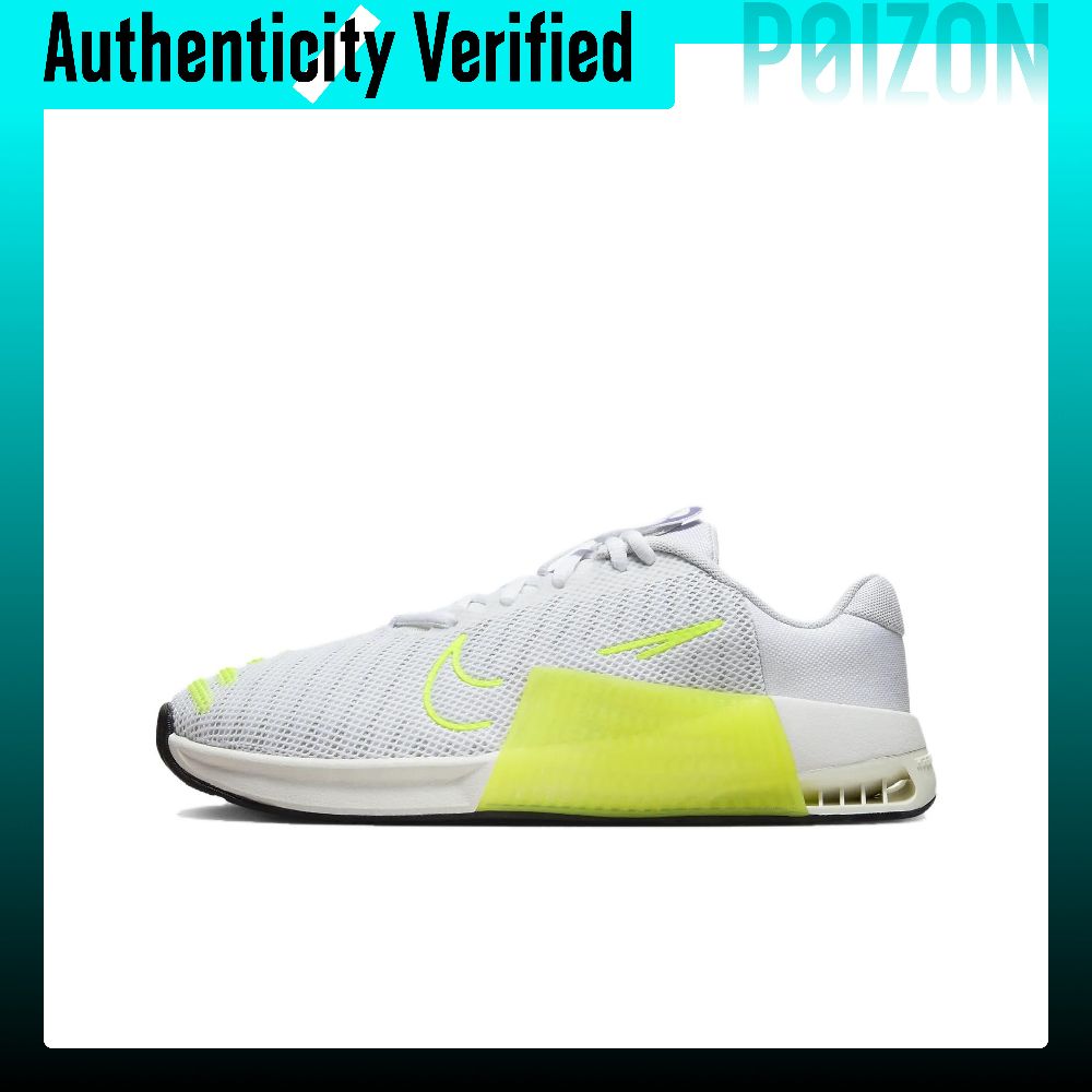Nike Shoes Metcon 9 - ナイキ メトコン9。快適で軽量なローカットのランニングシューズ。レディース、ホワイト×イエロー、DZ2537-105。